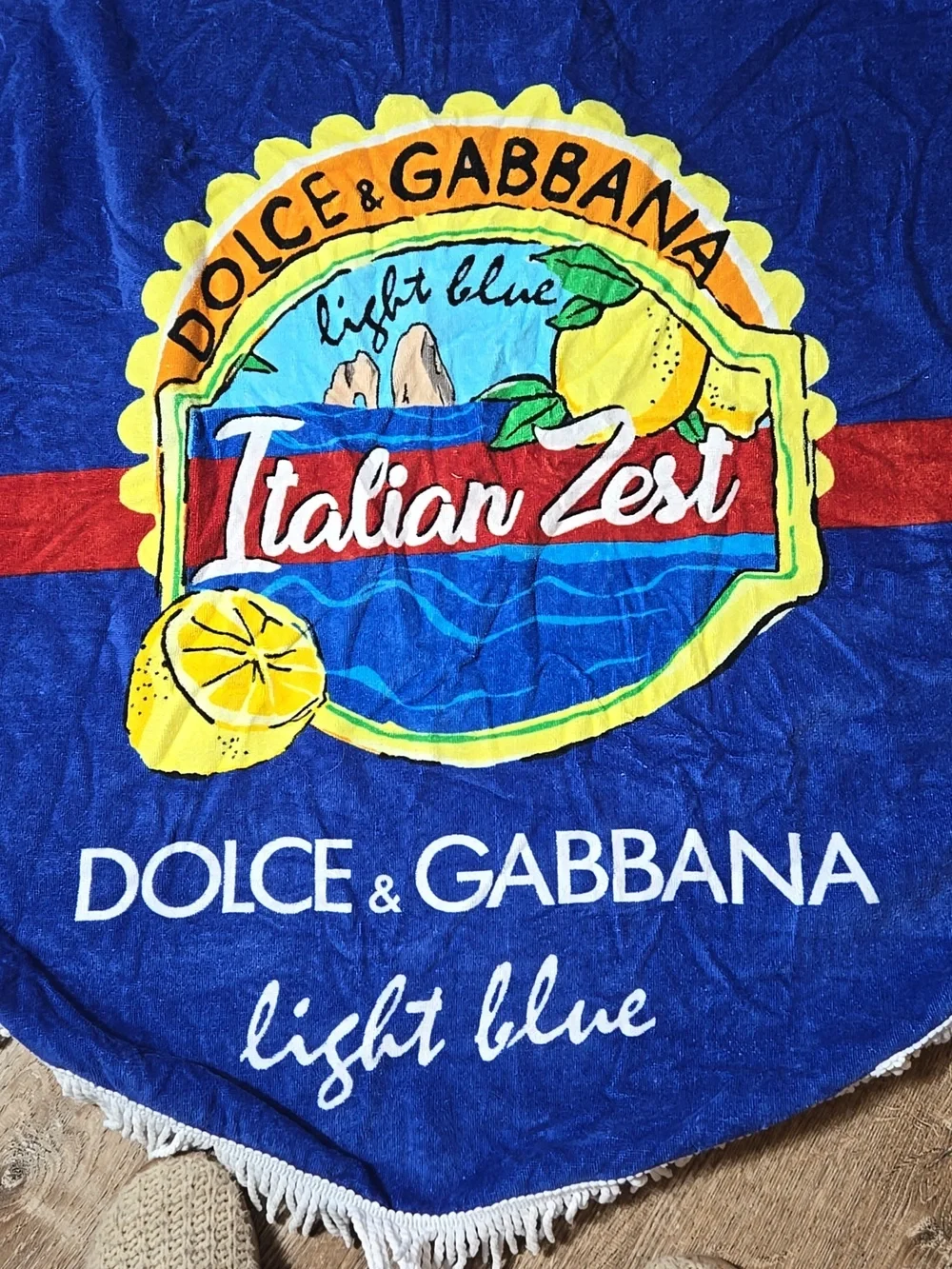Dolce & Gabbana Light Blue Beach Blanket Towel